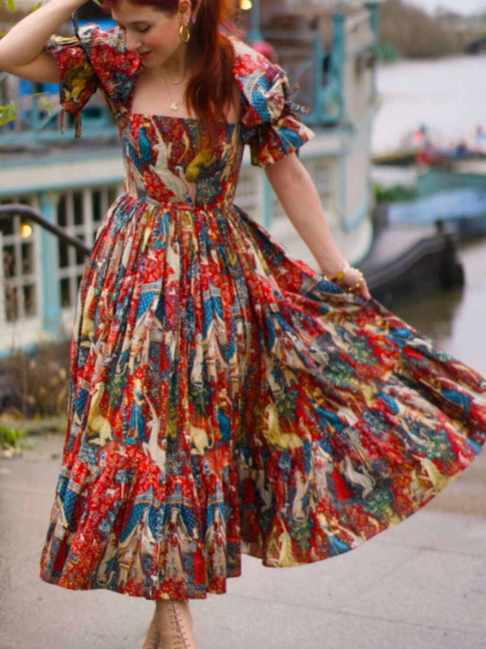 Selkie The Lady and the Unicorn Market Dress - Women's S - Picture 4 of 6